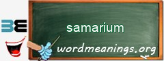 WordMeaning blackboard for samarium